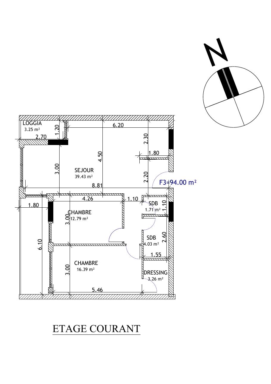 Appartement F3 (variante)