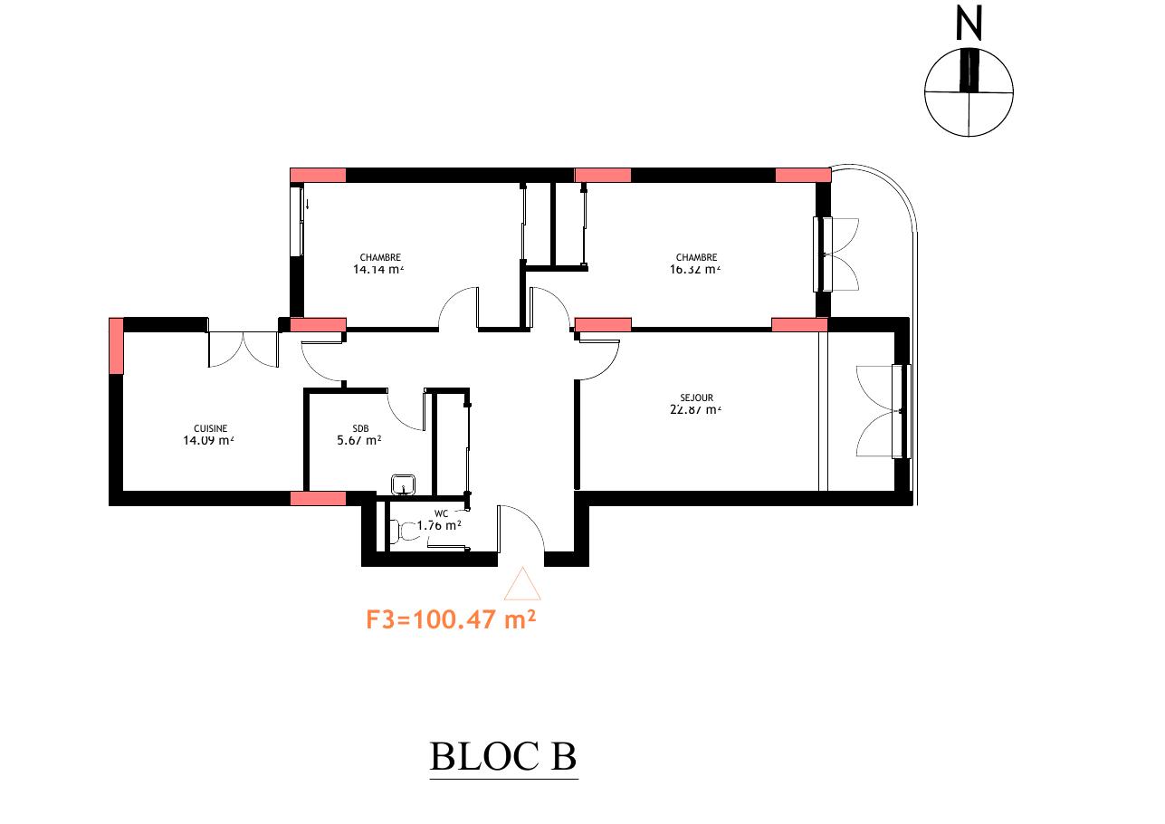 Appartement 2 · étages 8–13