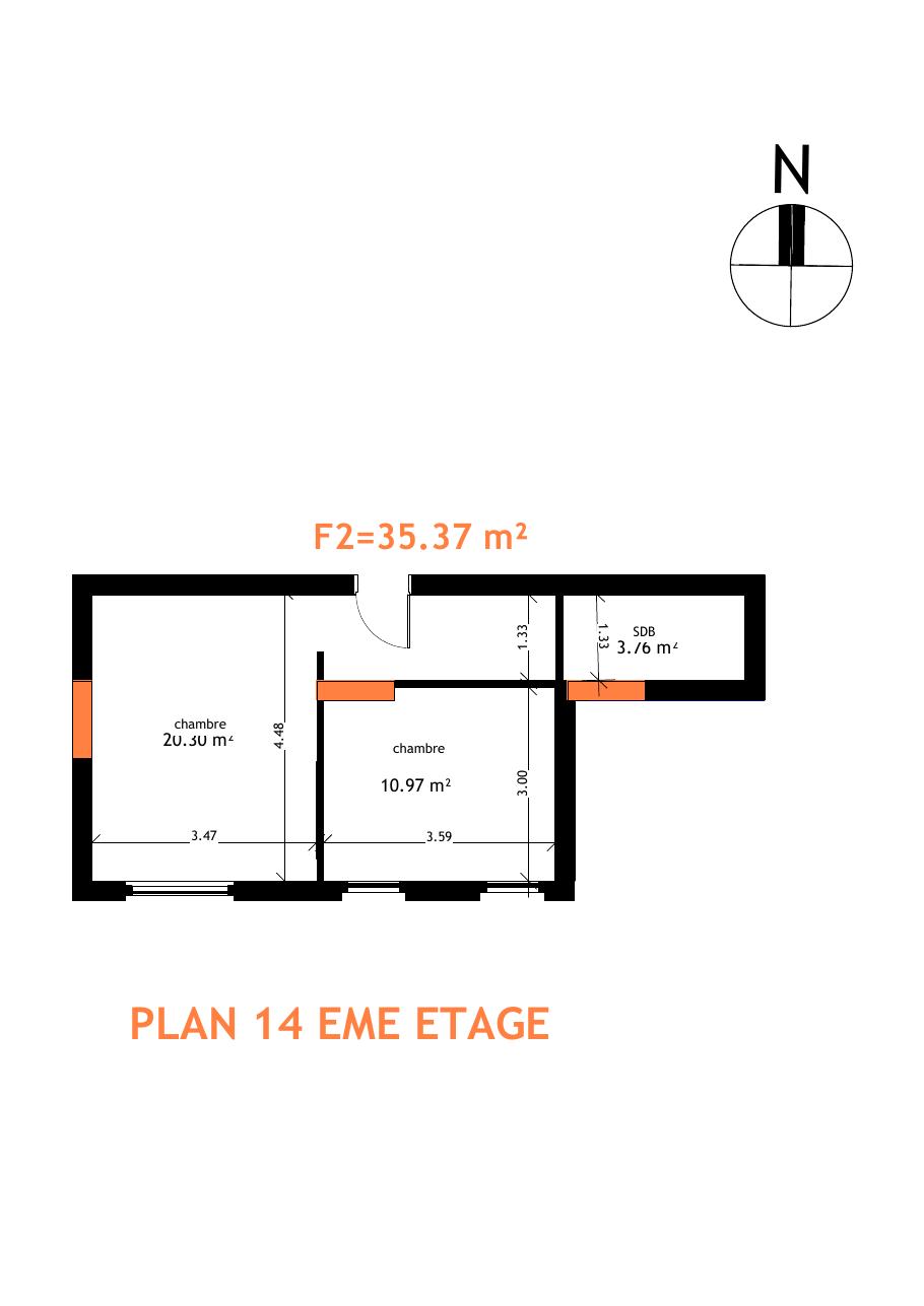 Appartement 3 · 14ᵉ étage