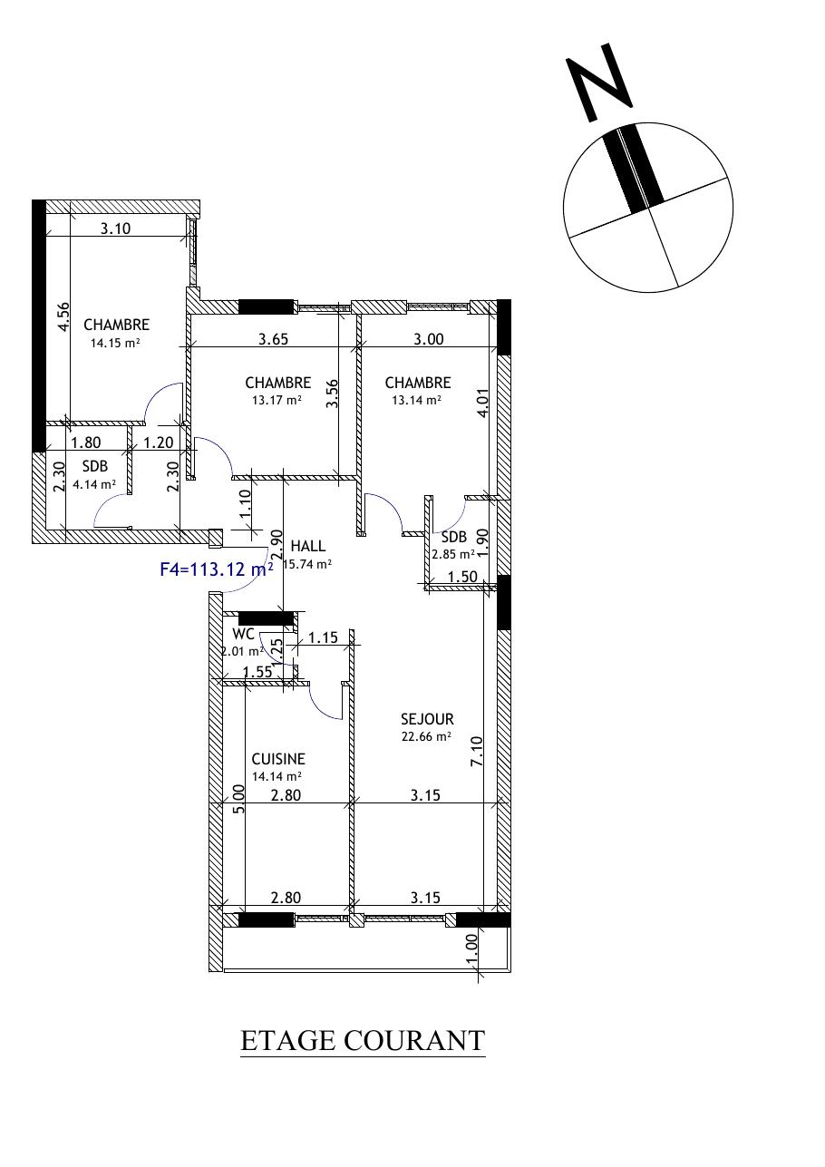 Appartement F4 (variante)