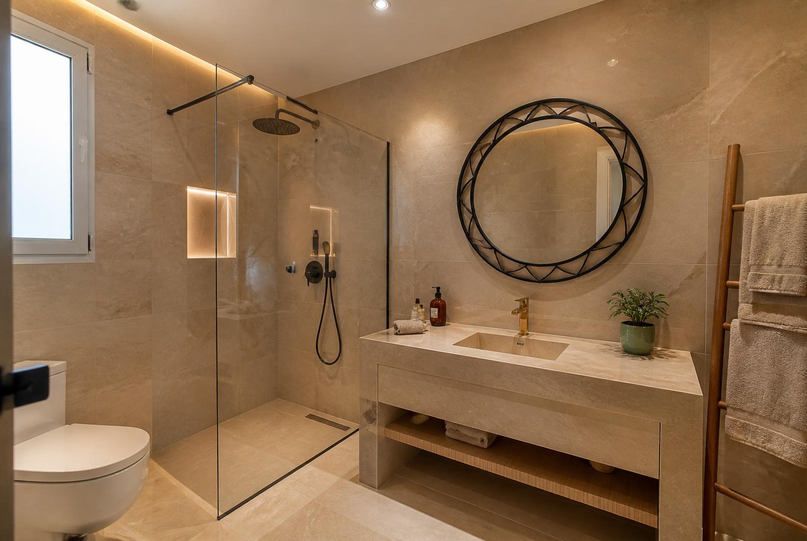 Salle de bain marbre — Luna