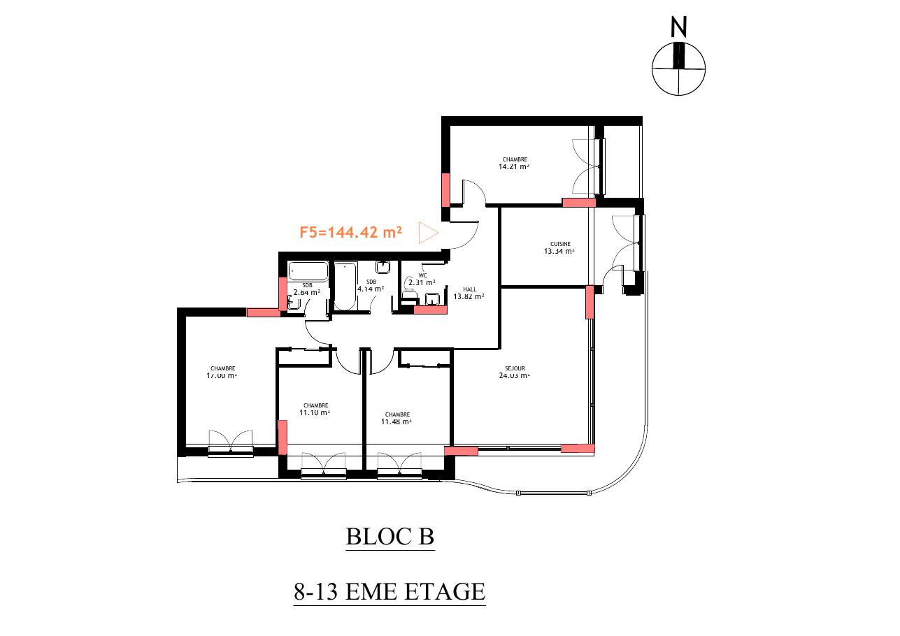 Appartement · étages 8–13