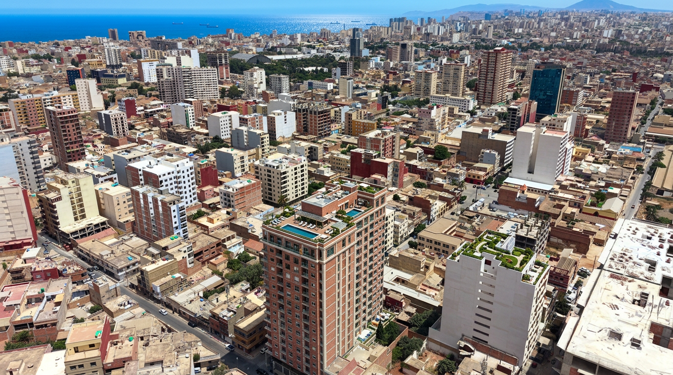 Skyline résidentiel — plein soleil