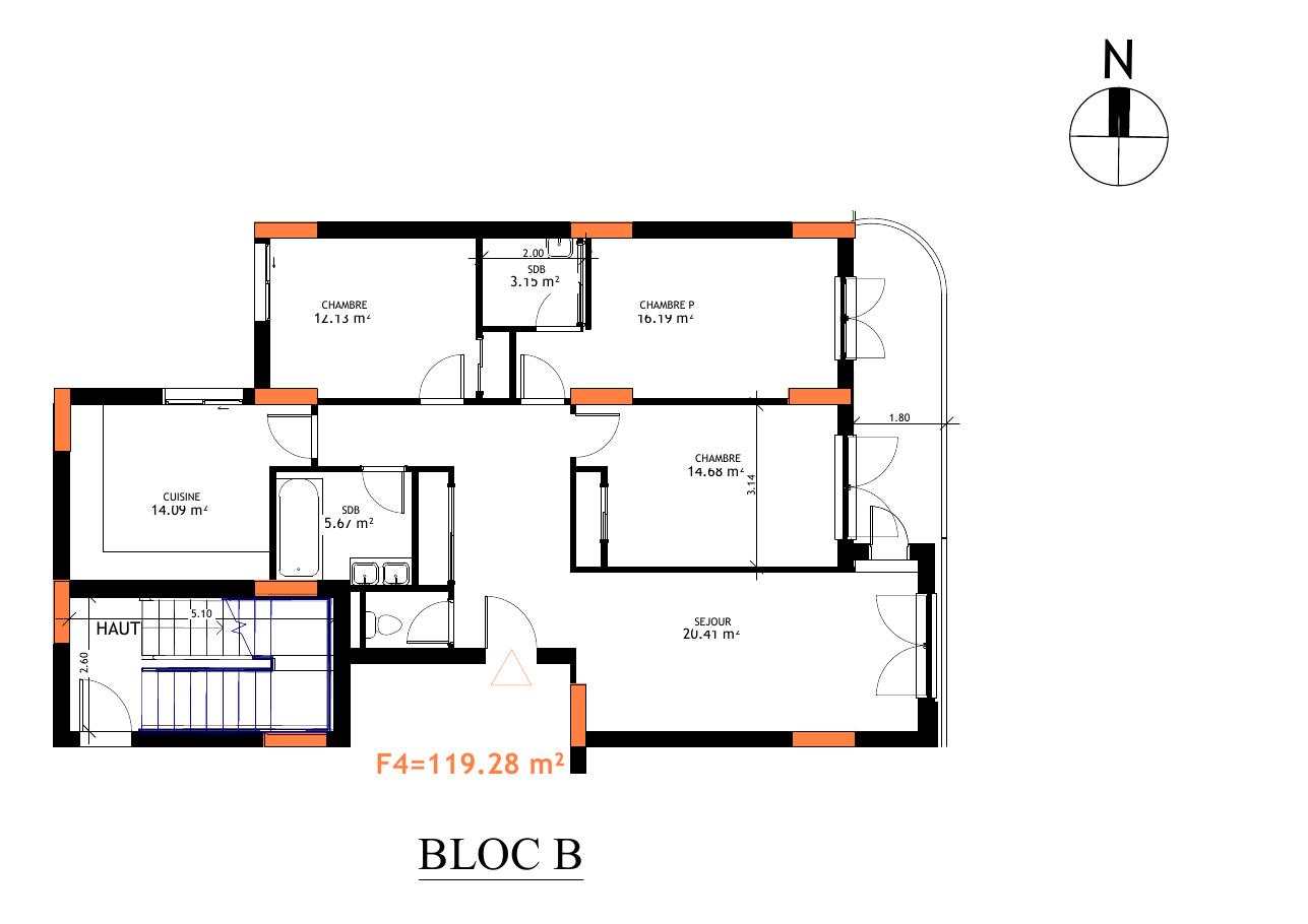 Appartement 2 · Bloc B
